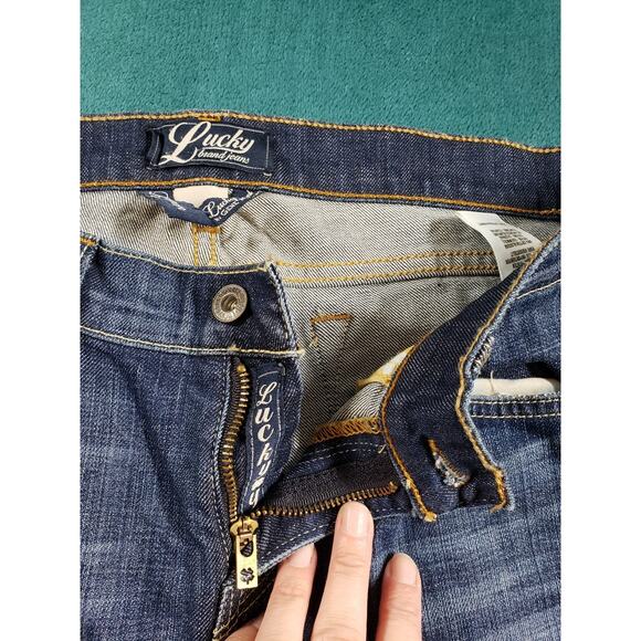 Lucky Brand Jeans Size 14 Womens Blue Stretch Pants Mid Rise Zoe Straight USA - Picture 5 of 13